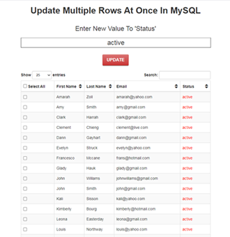 Multiple Update In Database